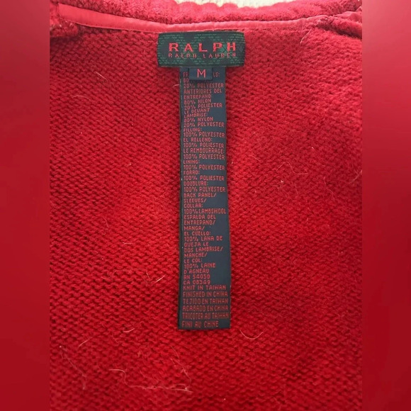 Ralph Ralph Lauren mixed media zip front wool jacket sz M Euc 007 - Picture 3 of 3